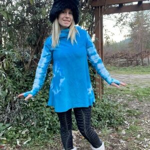 Blue Tie-Dye Women's Top